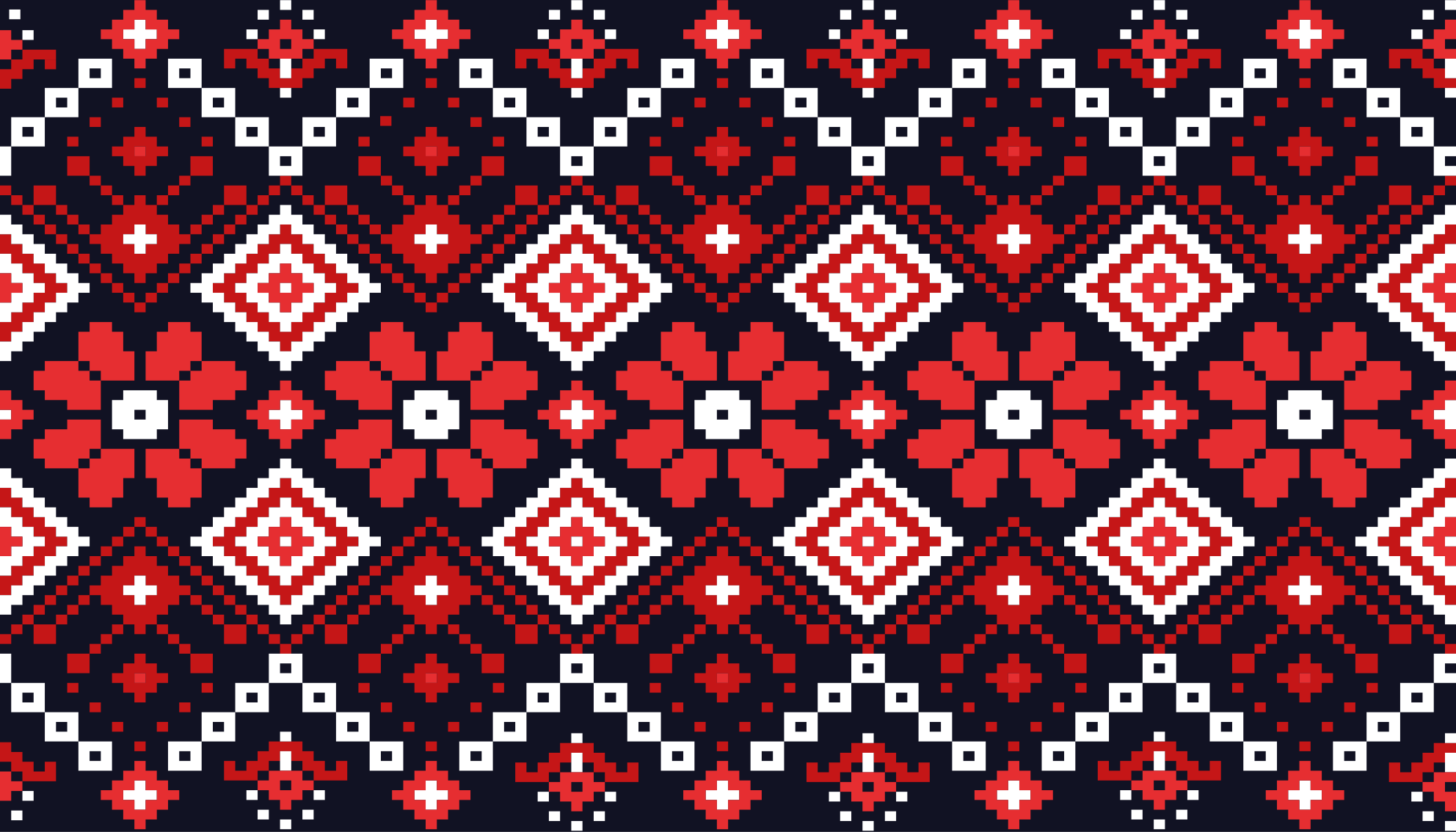 Covor etnic cu model geometric alb și roșu - TenStickers