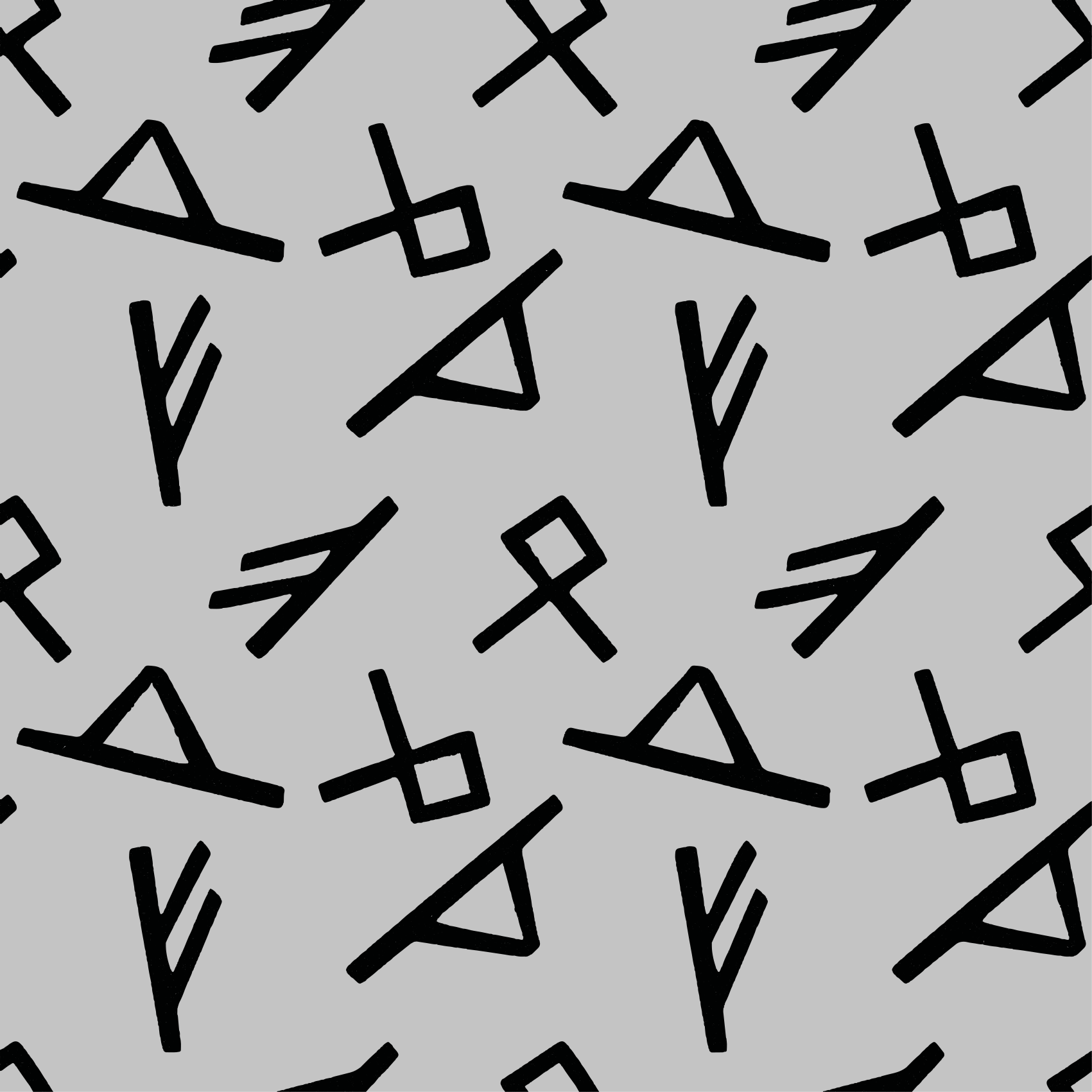 Covor de vinil geometric forme negre elegante - TenStickers