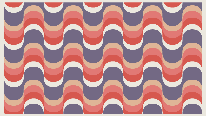 Covor de vinil geometric paletă de culori ondulate - TenStickers