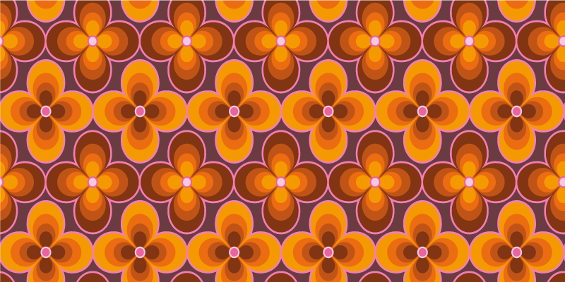 Covor de vinil epocă model floral retro - TenStickers