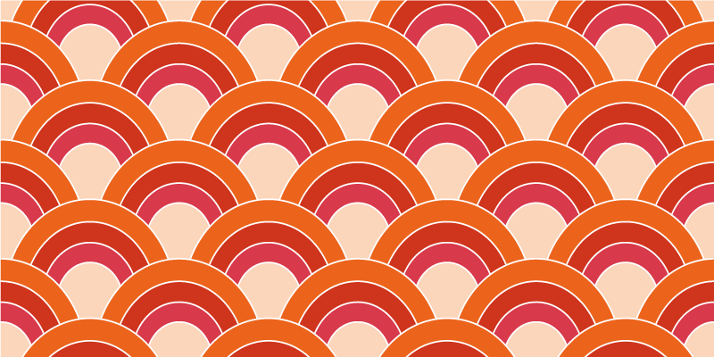 Covor de vinil geometric modele arcuite colorate - TenStickers