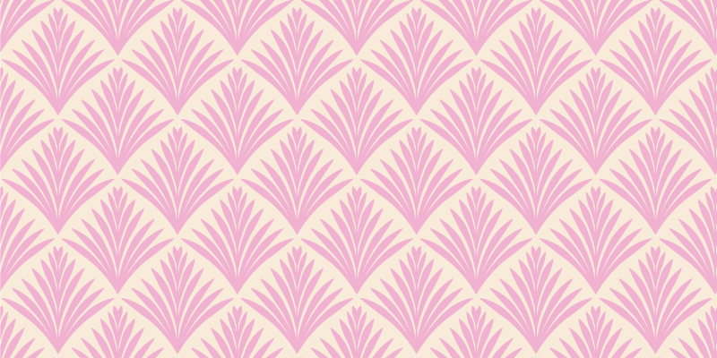 Covor dreptunghiular retro palm pastel roz - TenStickers