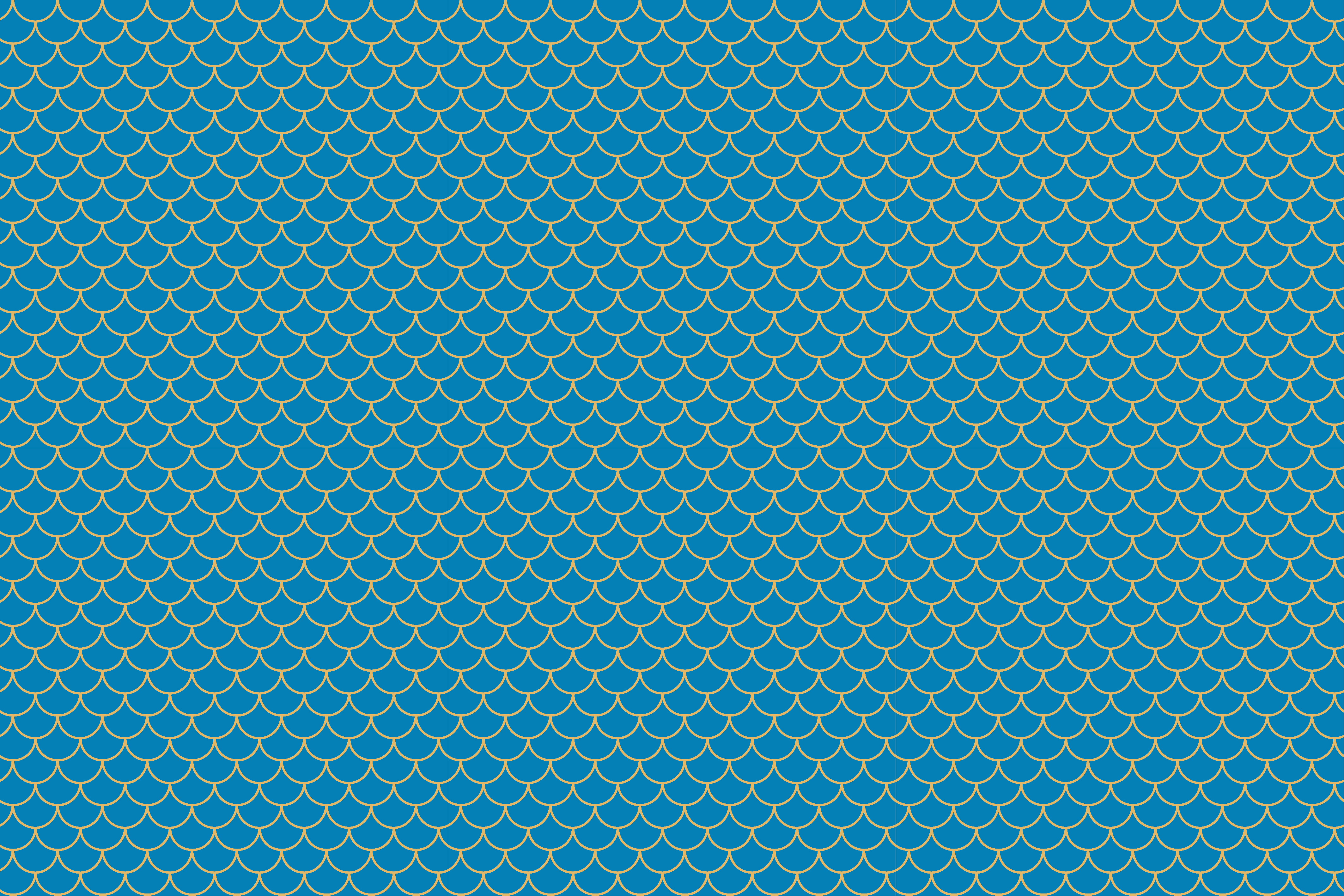 Solzi de pește albastru model pardoseală baie - TenStickers