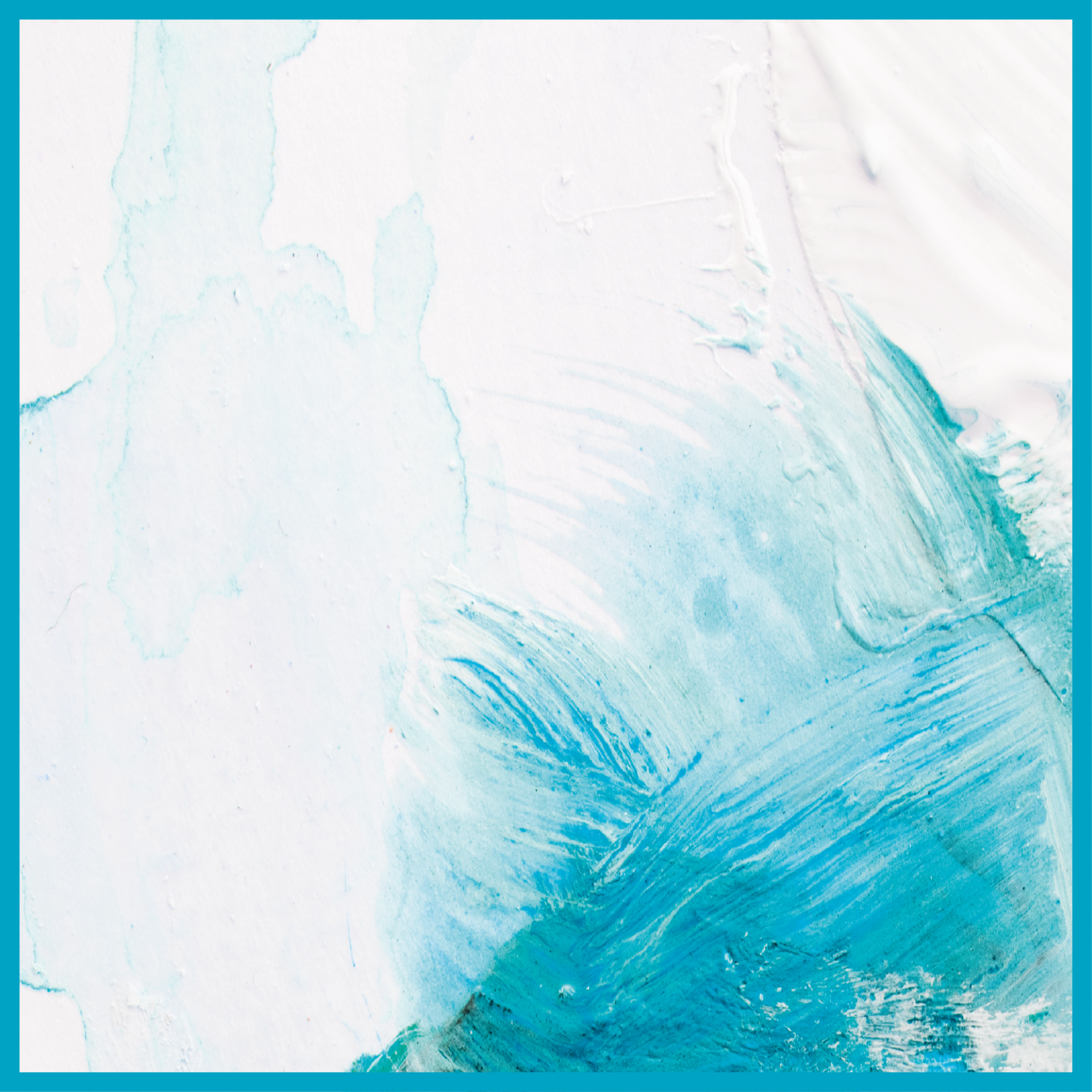 Covor din vinil tușe de pensulă aqua - TenStickers