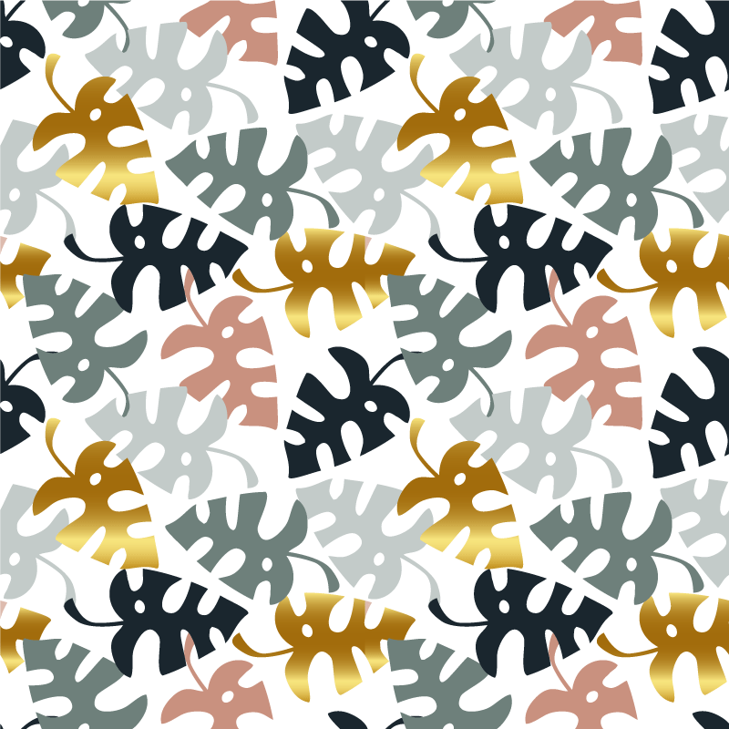 Covor vinil cu aspect de natura emblema frunzei - TenStickers