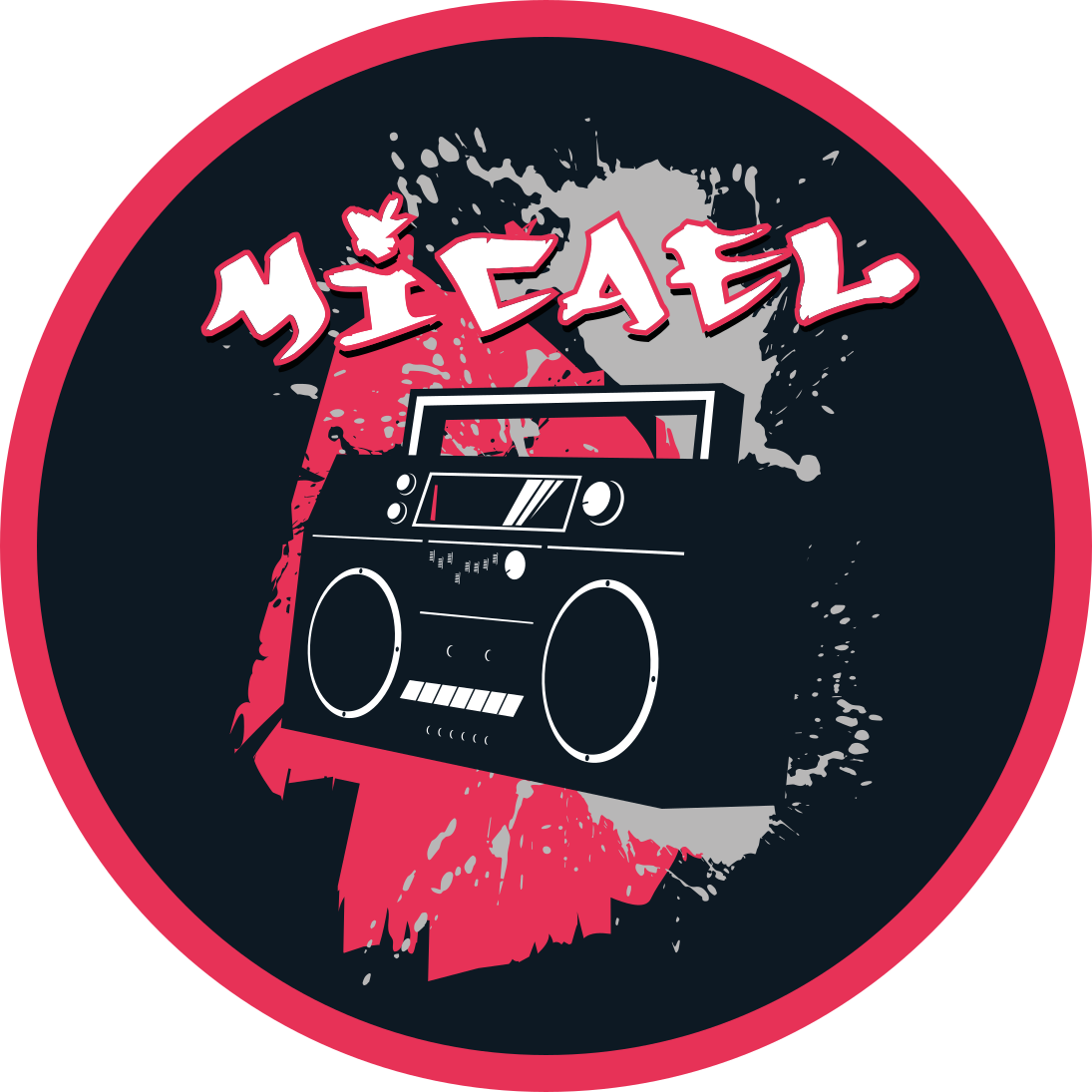 Covor de vinil cu nome temă retro boombox - TenStickers