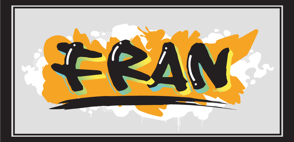 Covor de vinil cu nome artă de nume - TenStickers