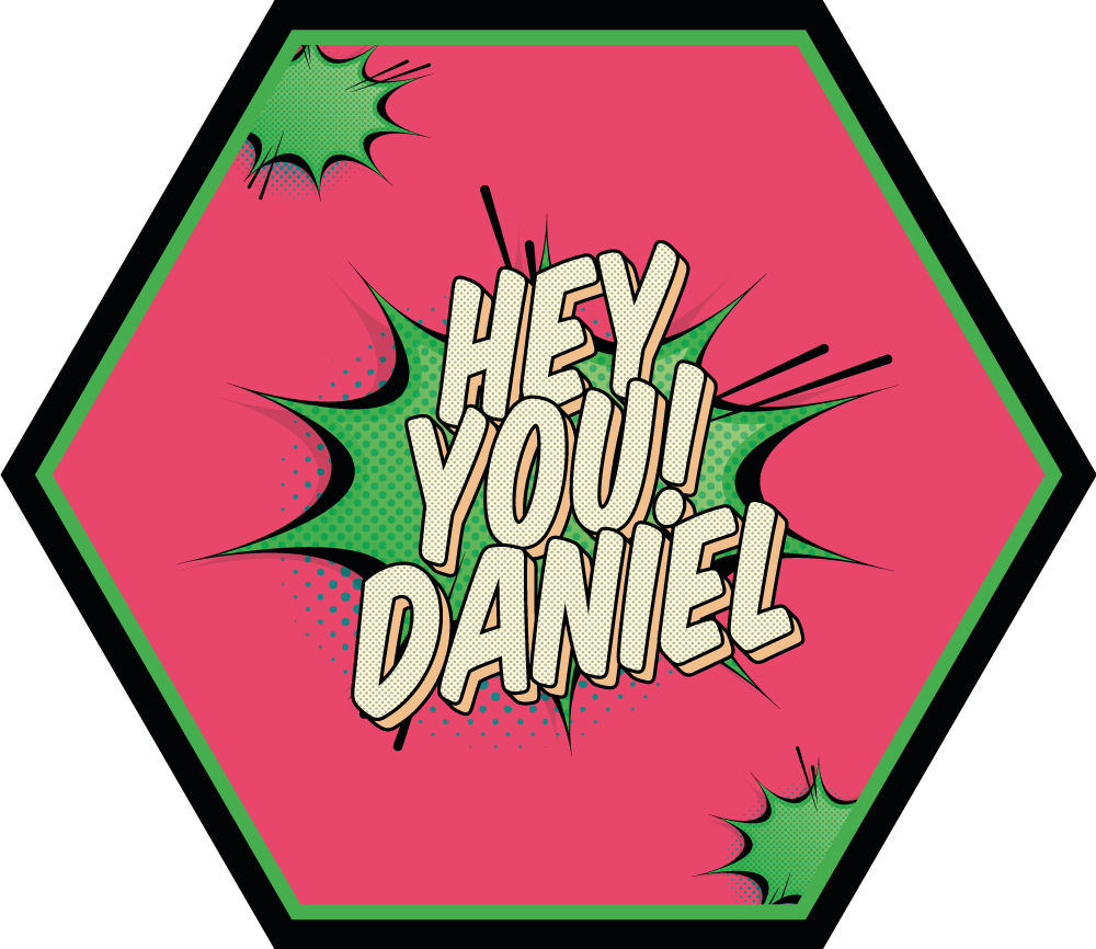 Covor de vinil cu nome salut în stil comic - TenStickers