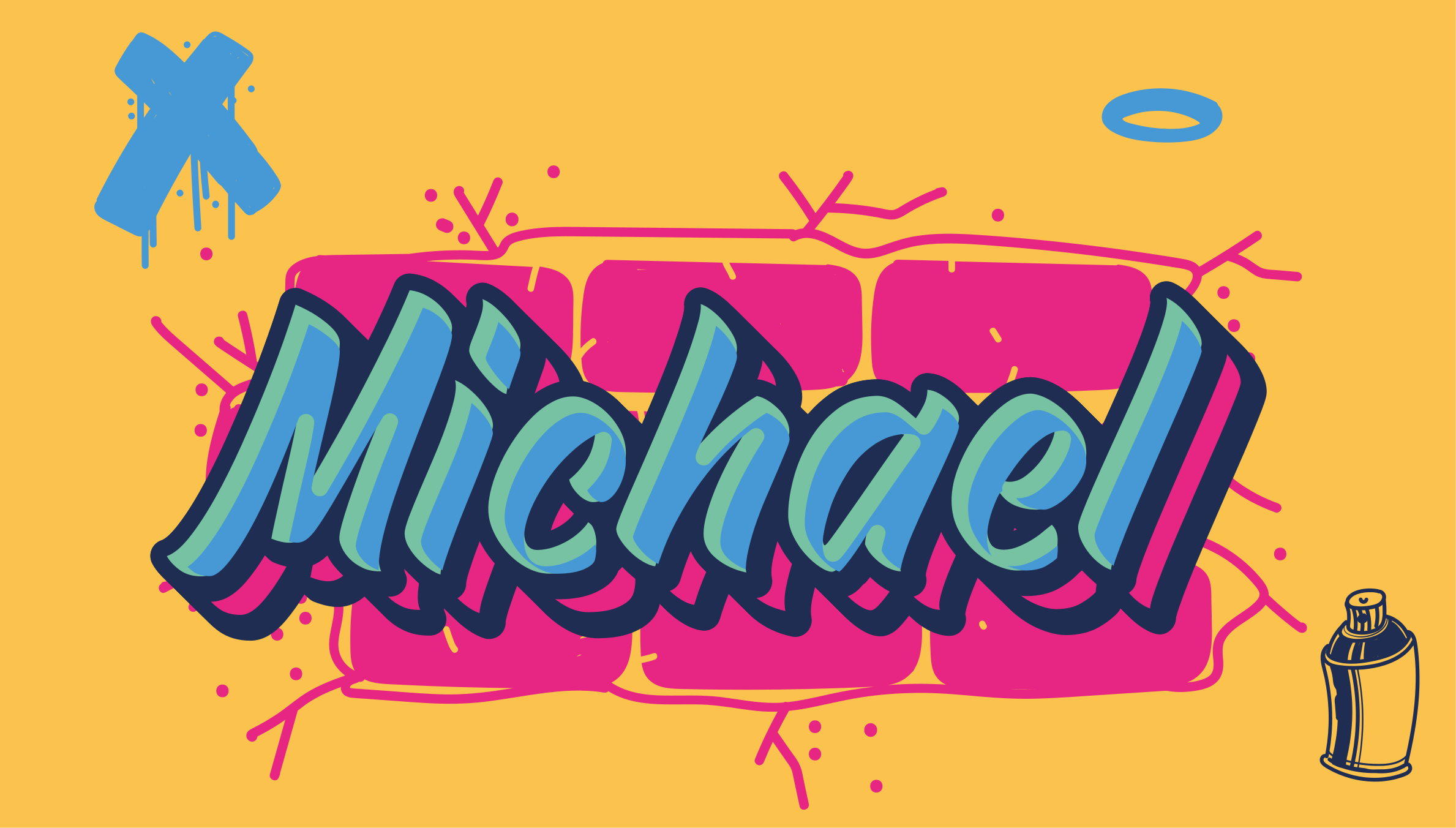 Alții covor de vinil nume personalizat graffiti - TenStickers