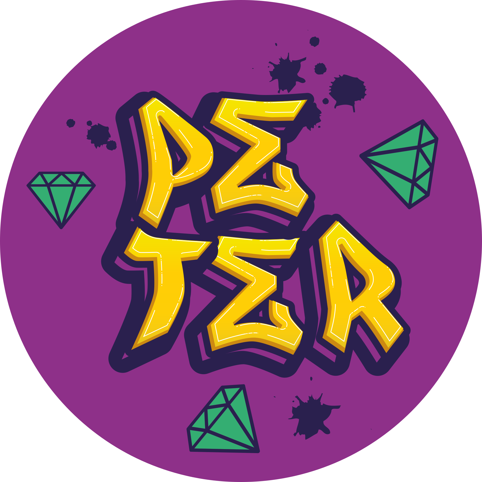 Covor de vinil cu nome artă și diamante - TenStickers