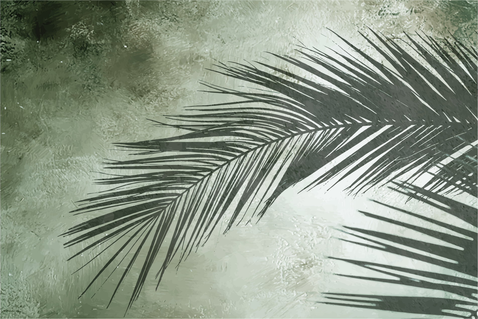 Covor floral cu frunze lungi și subțiri - TenStickers