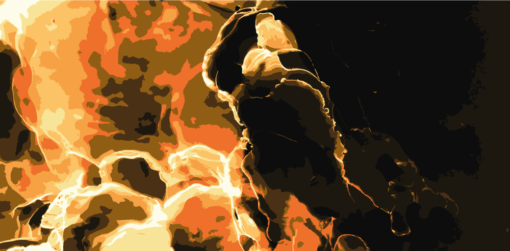 Covor de vinil marmura efect de foc - TenStickers