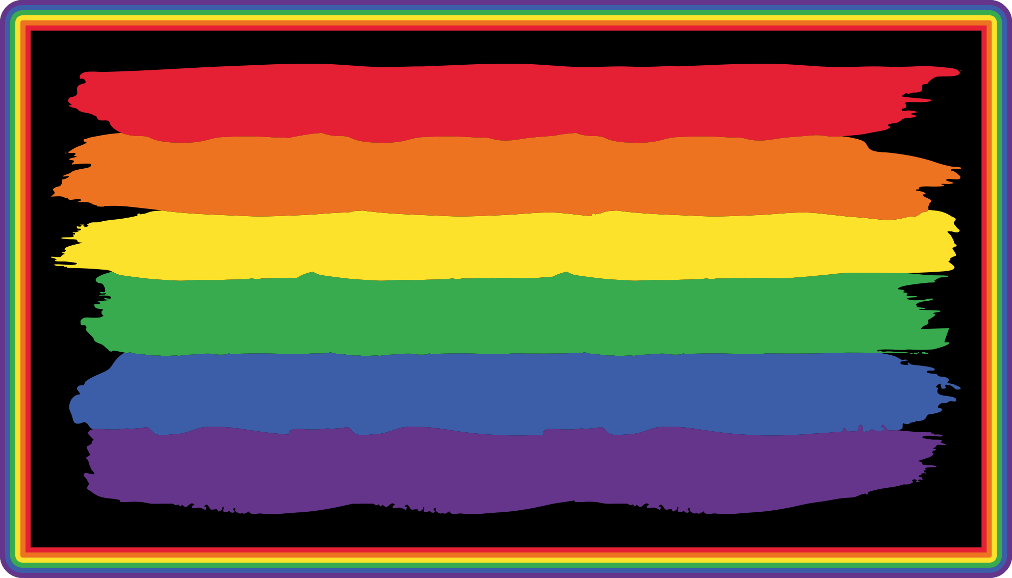 Covor vinil vărgat dungi colorate de curcubeu - TenStickers