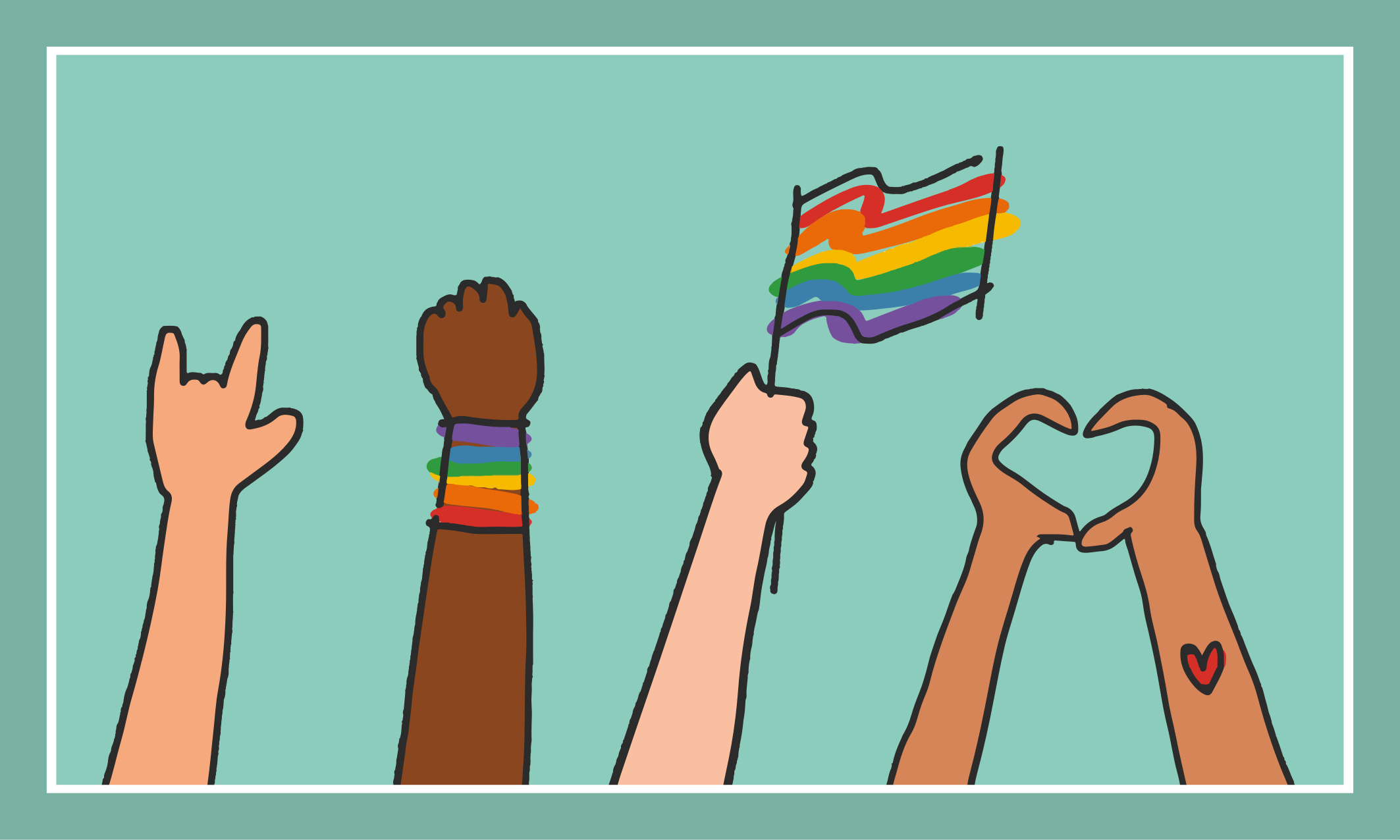 Covor vinil evenimente diverse mâini sus - TenStickers