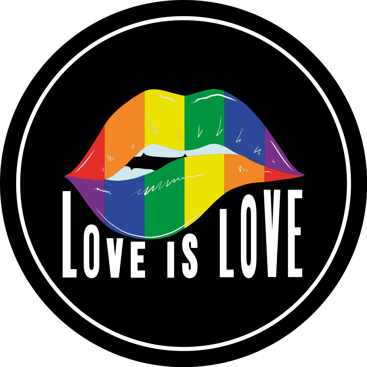 Covoare de vinil cu fraze motiv colorat al buzelor - TenStickers