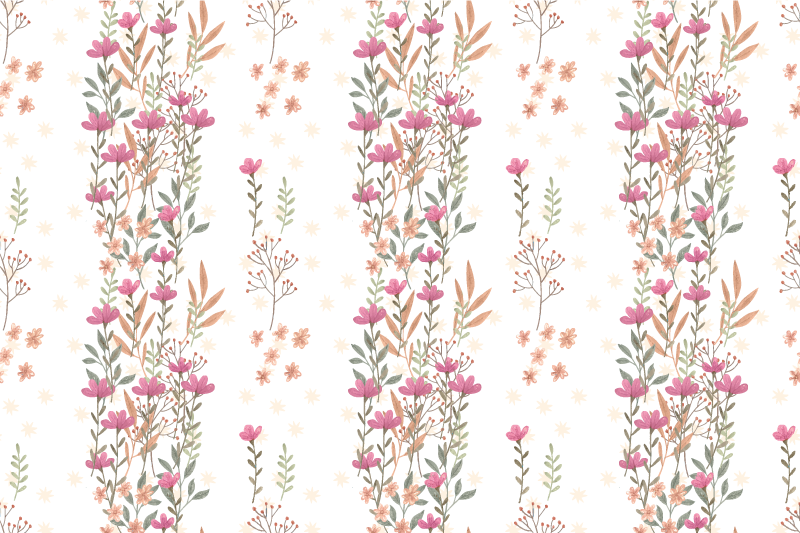 Covor floral cu flori înalte botanice - TenStickers