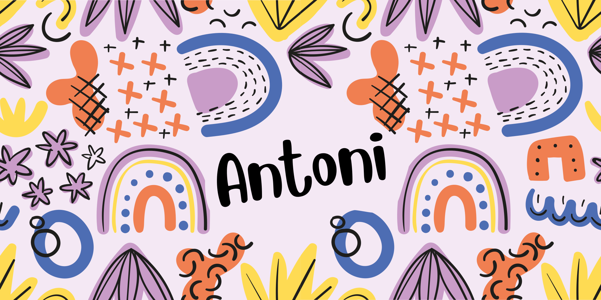 Alții covor de vinil geometrie nordică cu nume - TenStickers