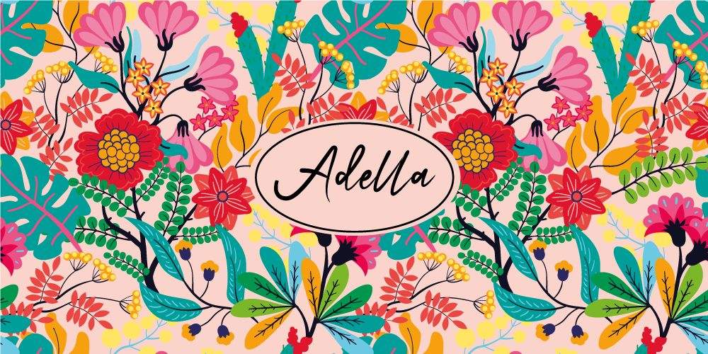 Covor vinil dormitor design floral personalizat - TenStickers