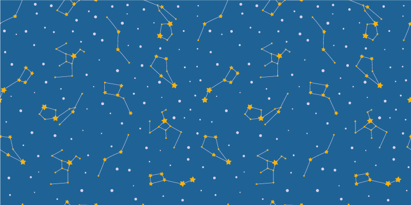 Constelații pe cer covor stea grafică de vinil - TenStickers