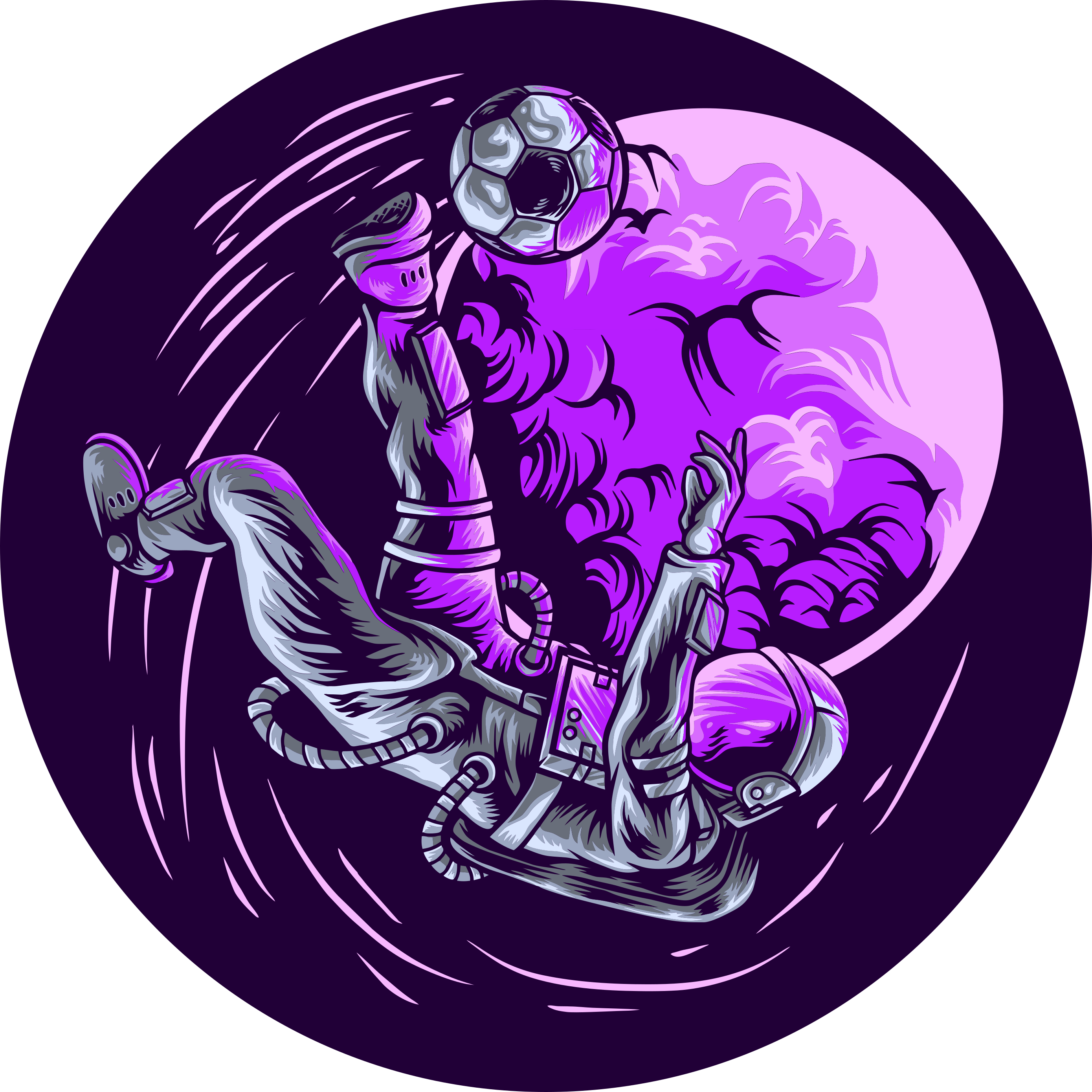 Covor de vinil stele astronaut plutitor - TenStickers