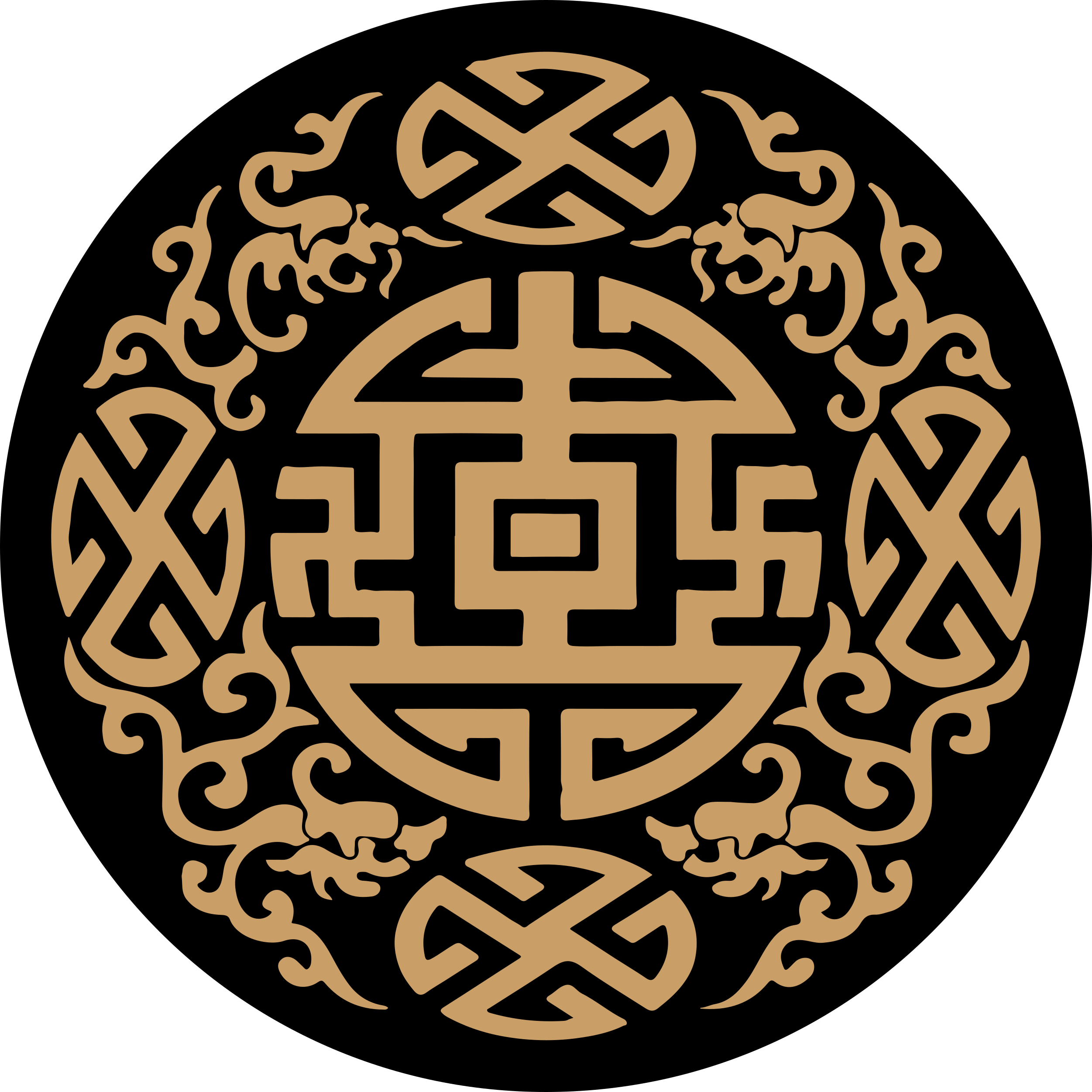 Covoruri vinil rotund motivul simbolului cultural - TenStickers