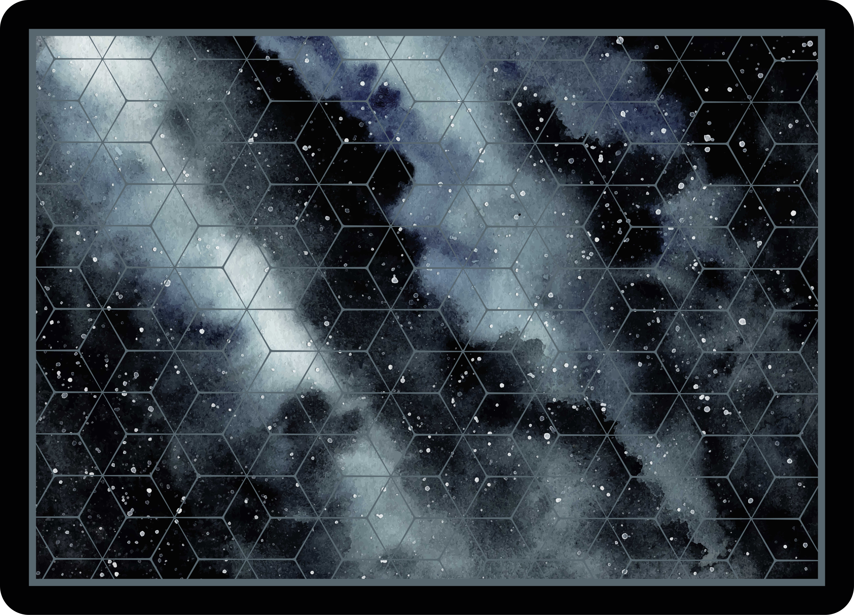 Covor de vinil Adolescenți model hexagonal de galaxie - TenStickers