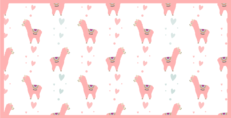 Covor de vinil pepiniere model de dragoste cu lamă - TenStickers