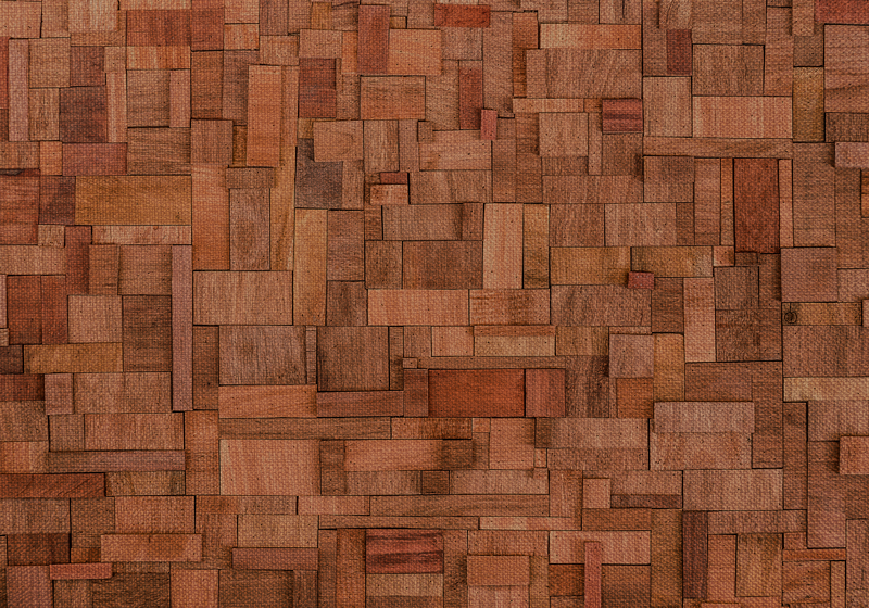 Covor vinil lemn model de bloc cald - TenStickers