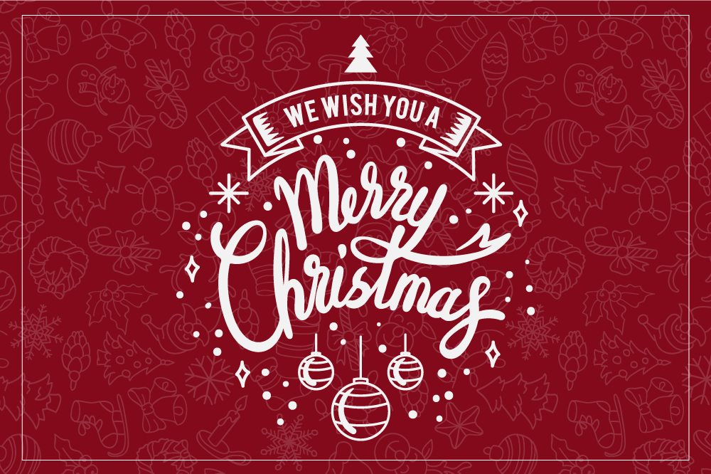 Covor vinil Crăciun urări de sărbători fericite - TenStickers