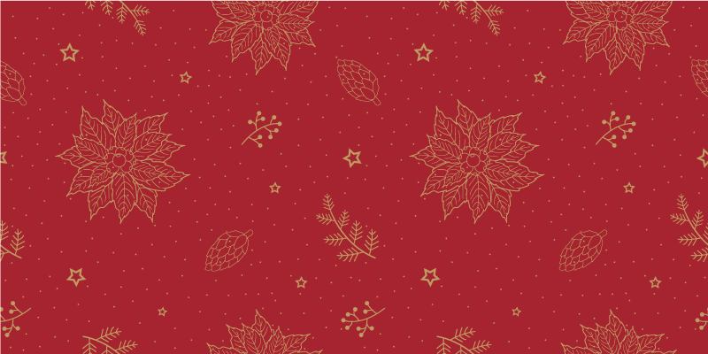 Model flori vintage covor de vinil de craciun - TenStickers