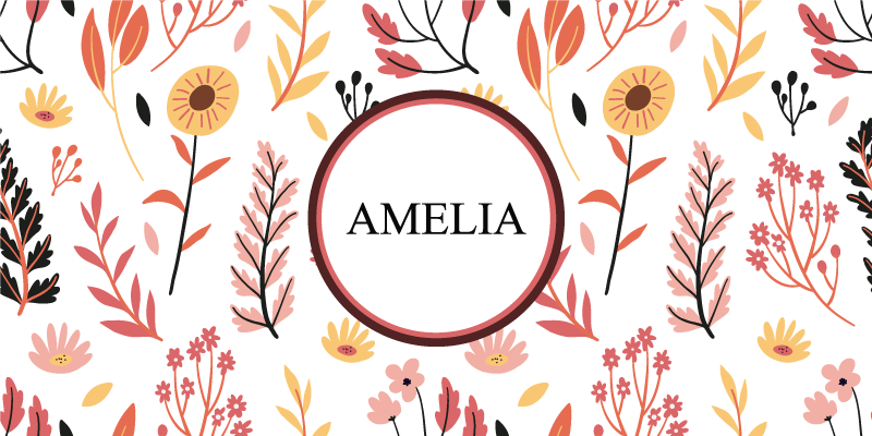 Covor de vinil cu nome nume de stil natural - TenStickers