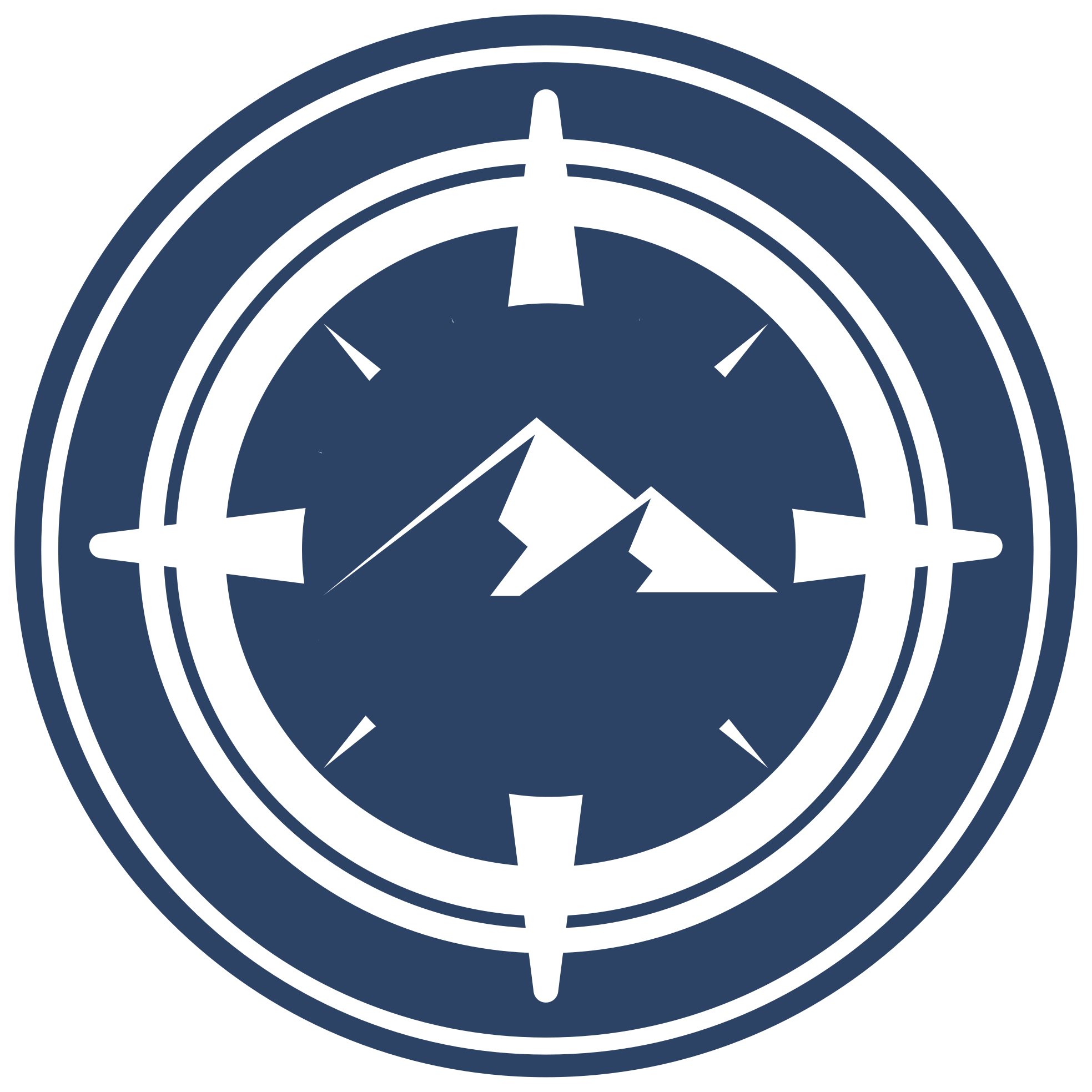 Covoruri vinil rotund designul muntelui busolă - TenStickers