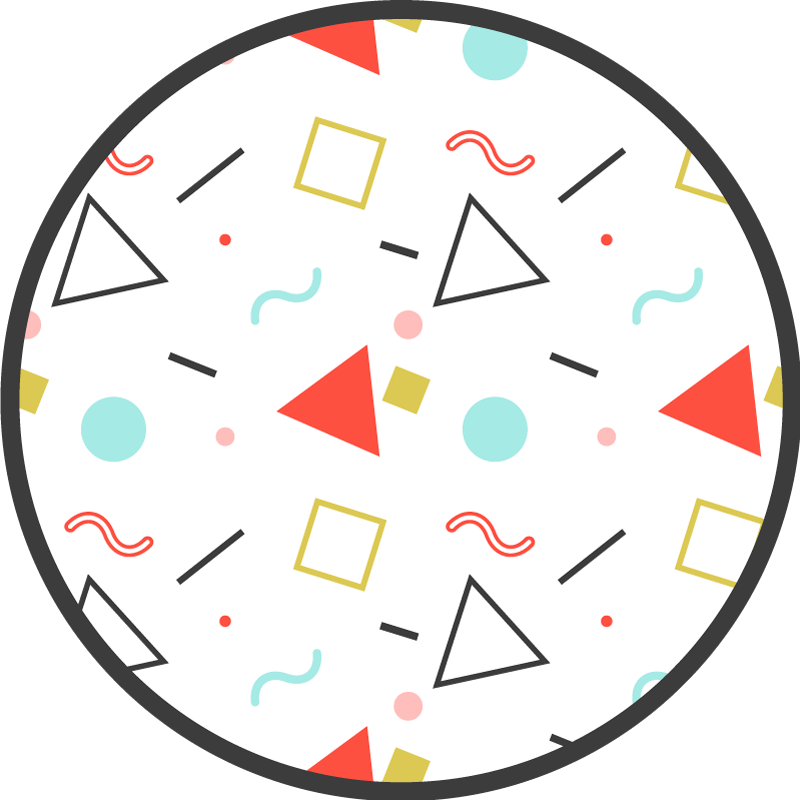 Covor de vinil geometric forme colorate geometrice - TenStickers