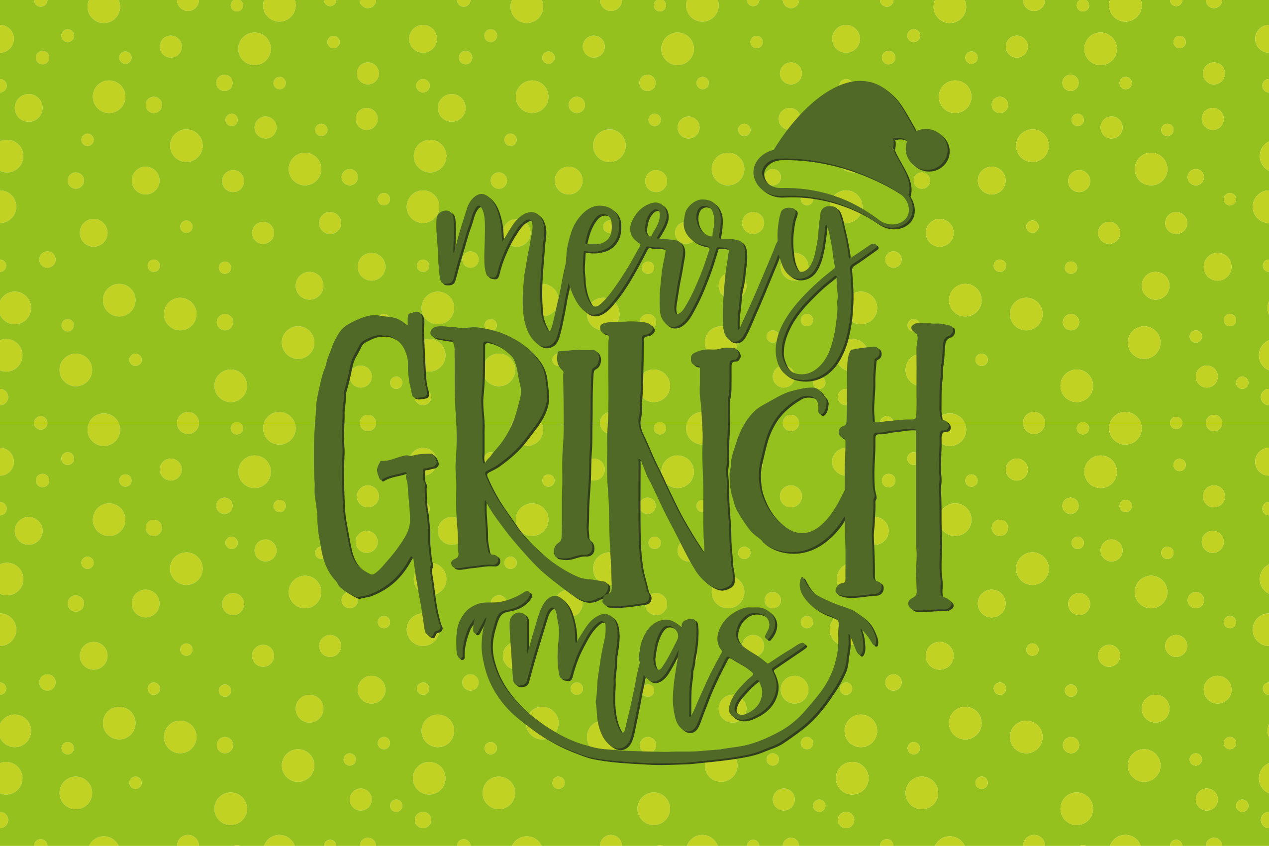 Covor vinil Crăciun veselie de grinchmas - TenStickers