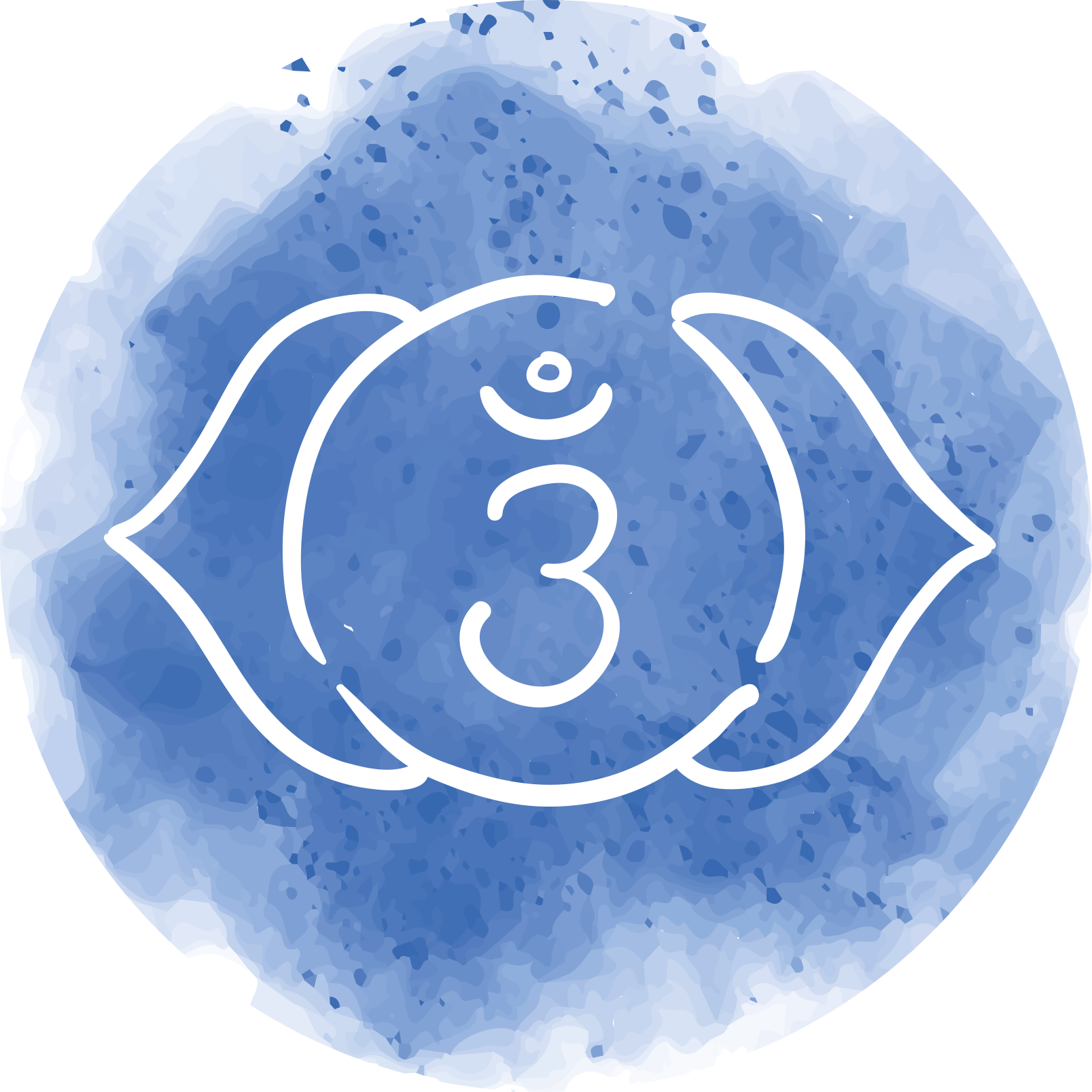 Covor vinil mandala simbol albastru calmant - TenStickers