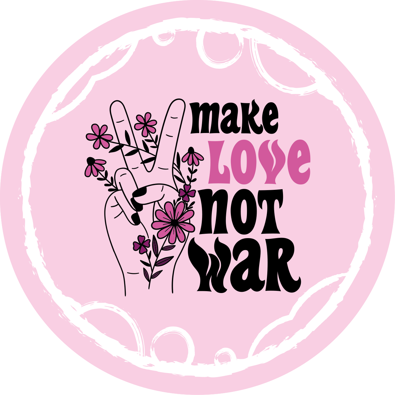 Covoare de vinil cu fraze mesaj de dragoste pașnică - TenStickers