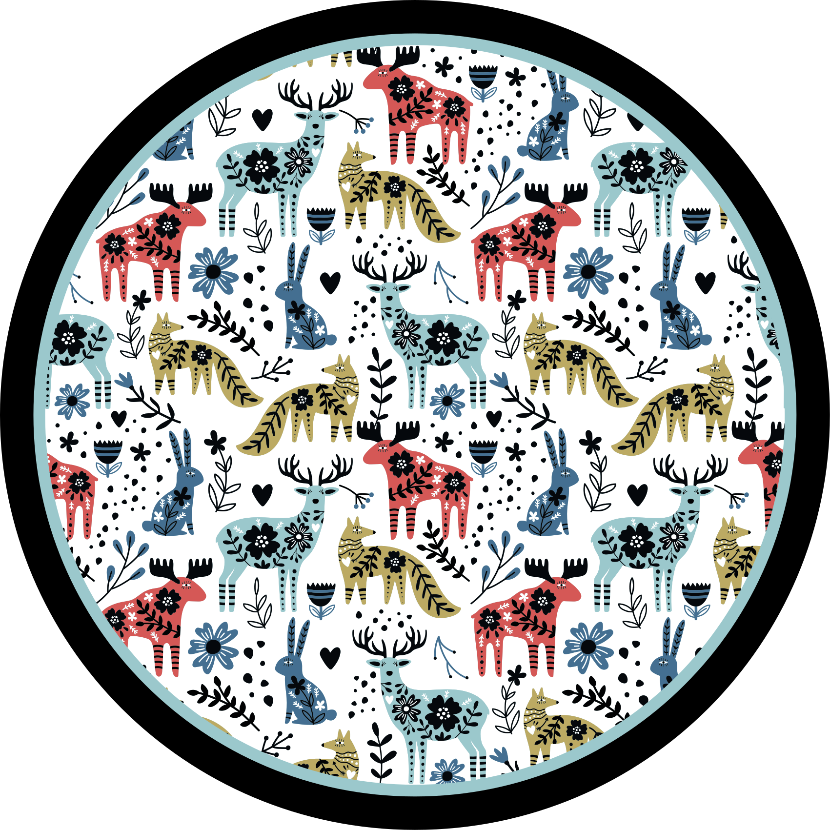 Covor de vinil pepiniere modele colorate de animale - TenStickers