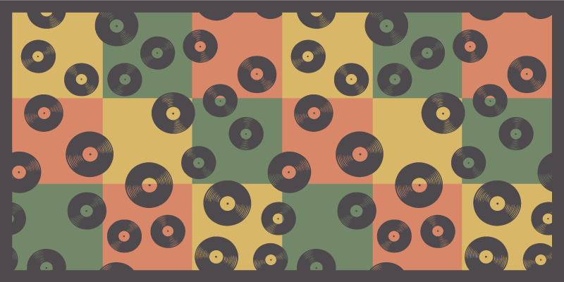 Covor de vinil mozaic cu discuri colorate - TenStickers