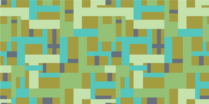 Covor de vinil geometric segmente de culoare verde - TenStickers