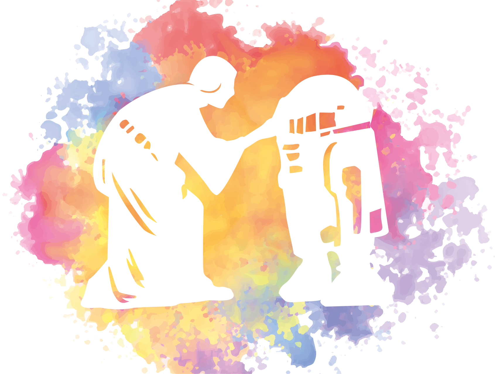 Covor de vinil Adolescenți saga galactică aquarella - TenStickers