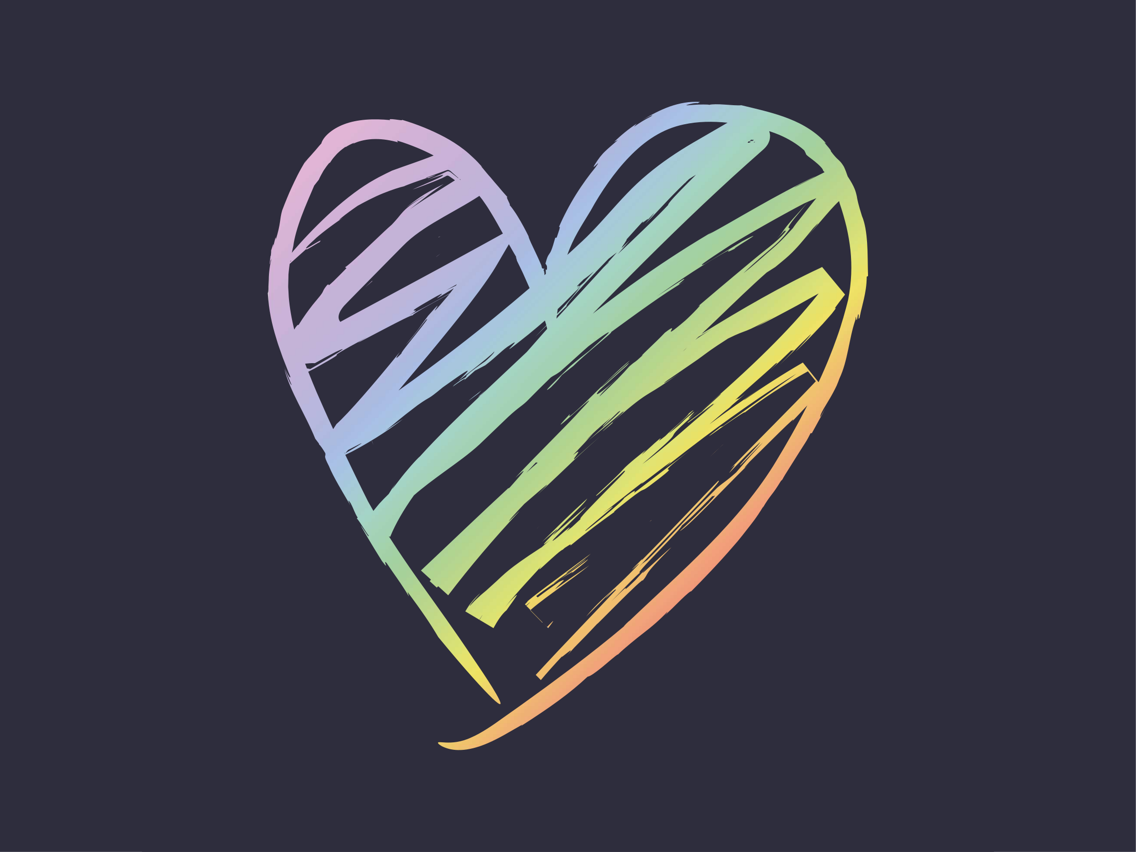 Covor de vinil Adolescenți inimă curcubeu - TenStickers