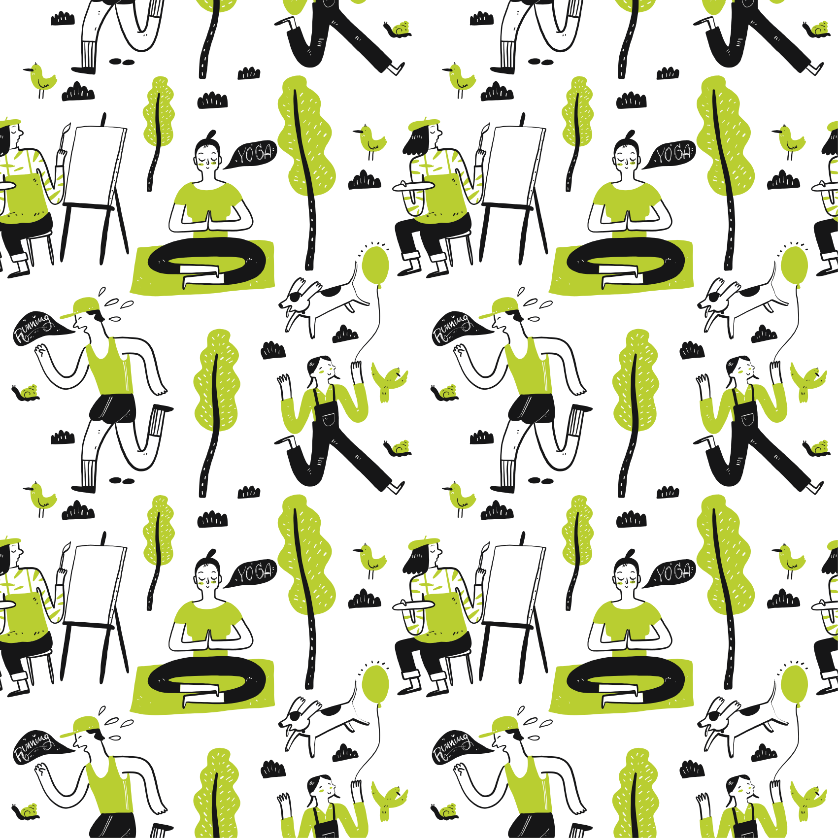 Covor de vinil texturat scene urbane jucăușe - TenStickers