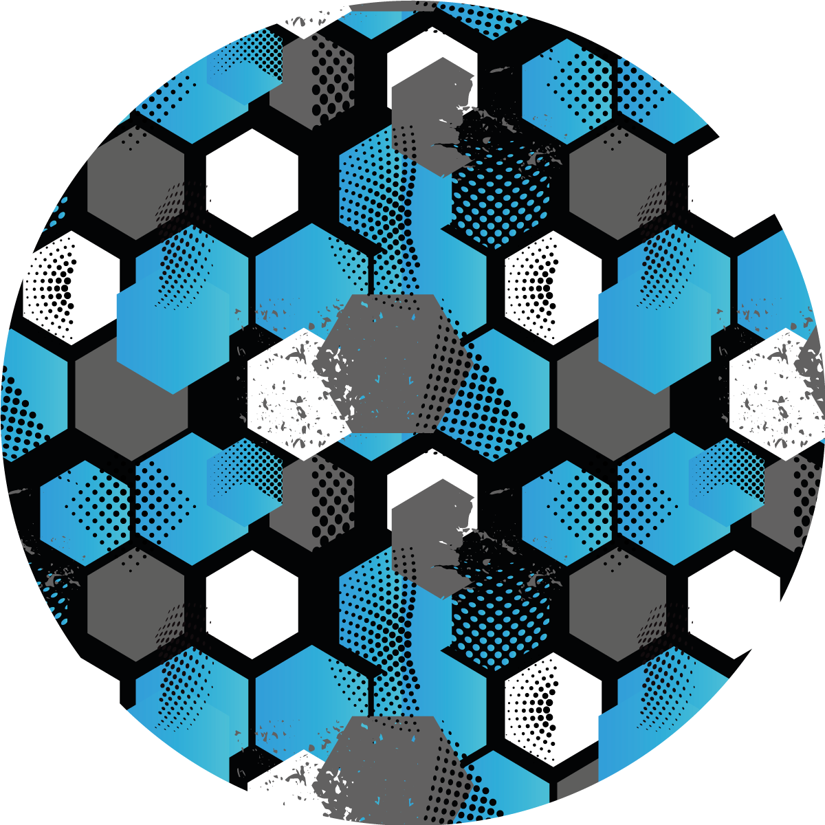 Covor de vinil geometric boost model hexagonal - TenStickers