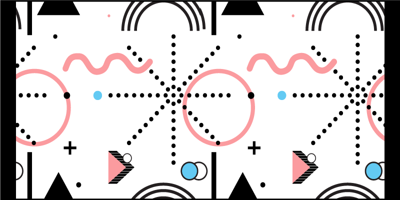 Covor vinil modern model geometric alb - TenStickers