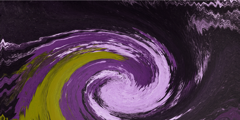 Covor de vinil Adolescenți fluxuri de culoare în spirală - TenStickers