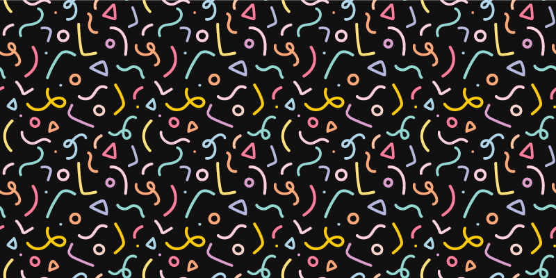 Covor de vinil geometric vârtejuri abstracte colorate - TenStickers