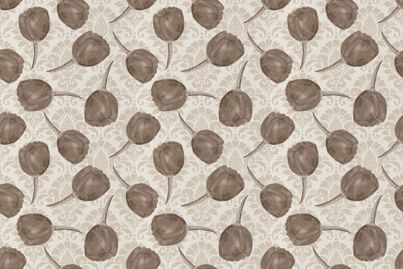 Covor vinil flori și plante motiv botanic delicat - TenStickers