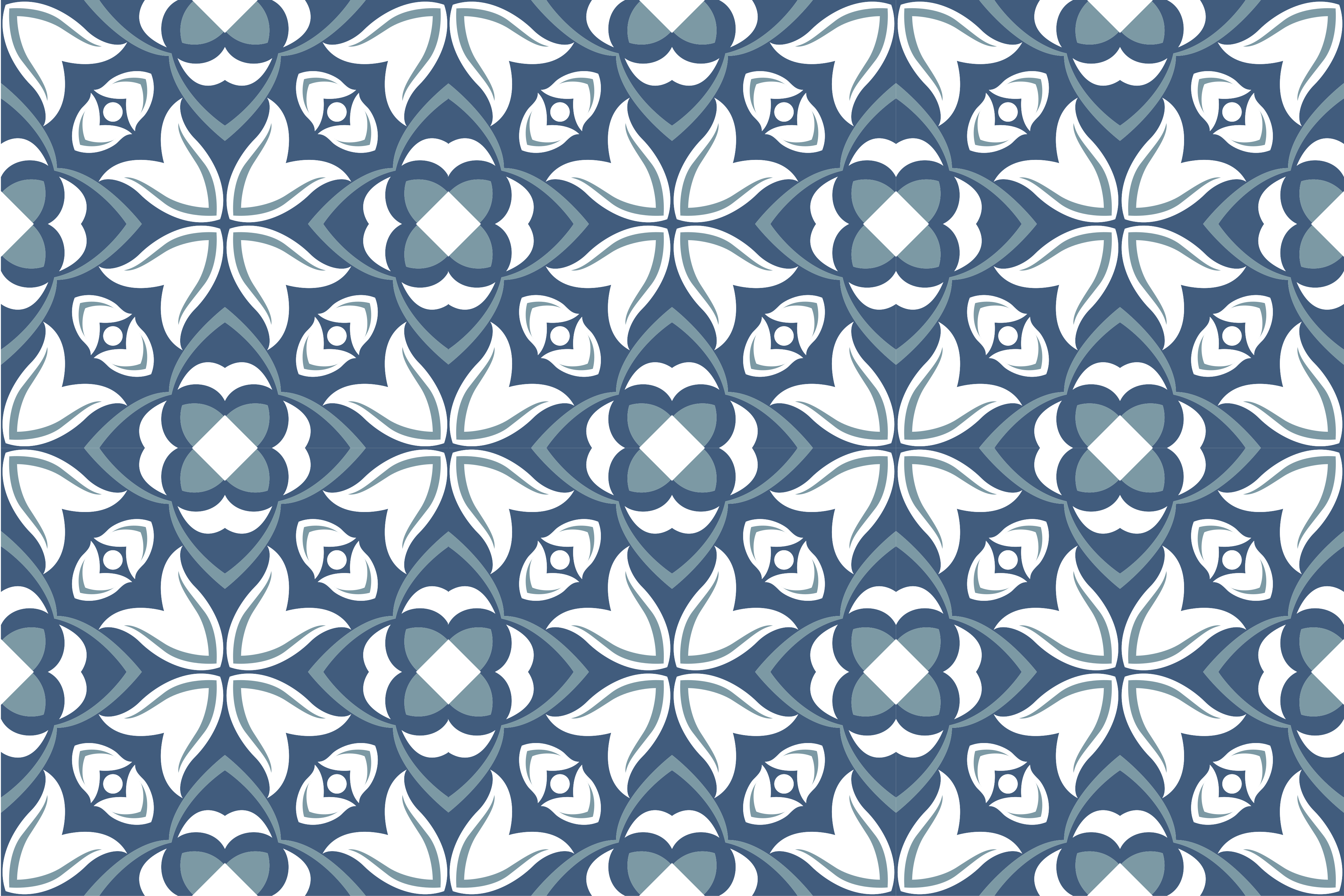 Vaza albastra moderna "stil hampton" covor modern - TenStickers