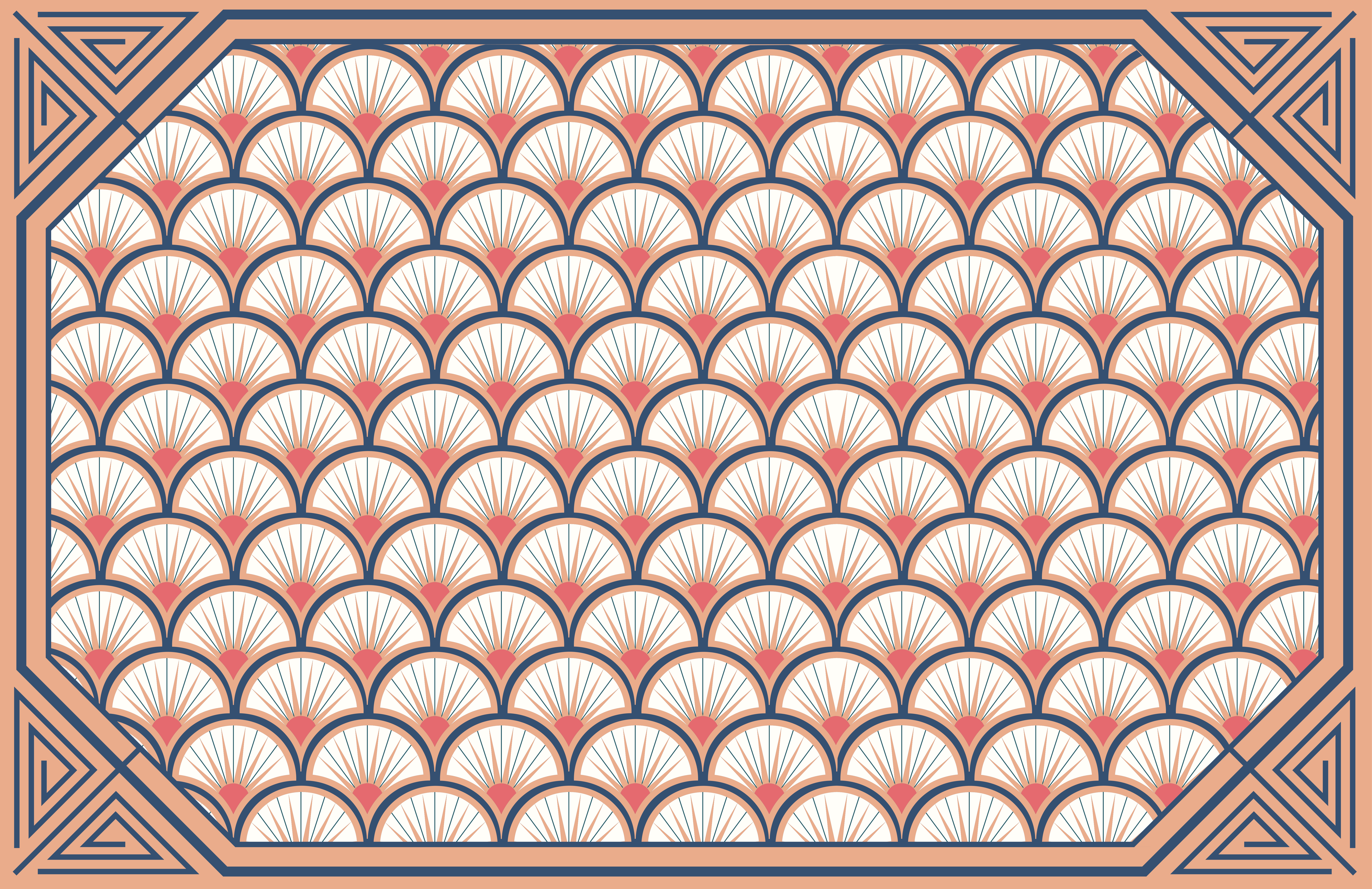 Covor vinil efect de țiglă motiv de coajă - TenStickers