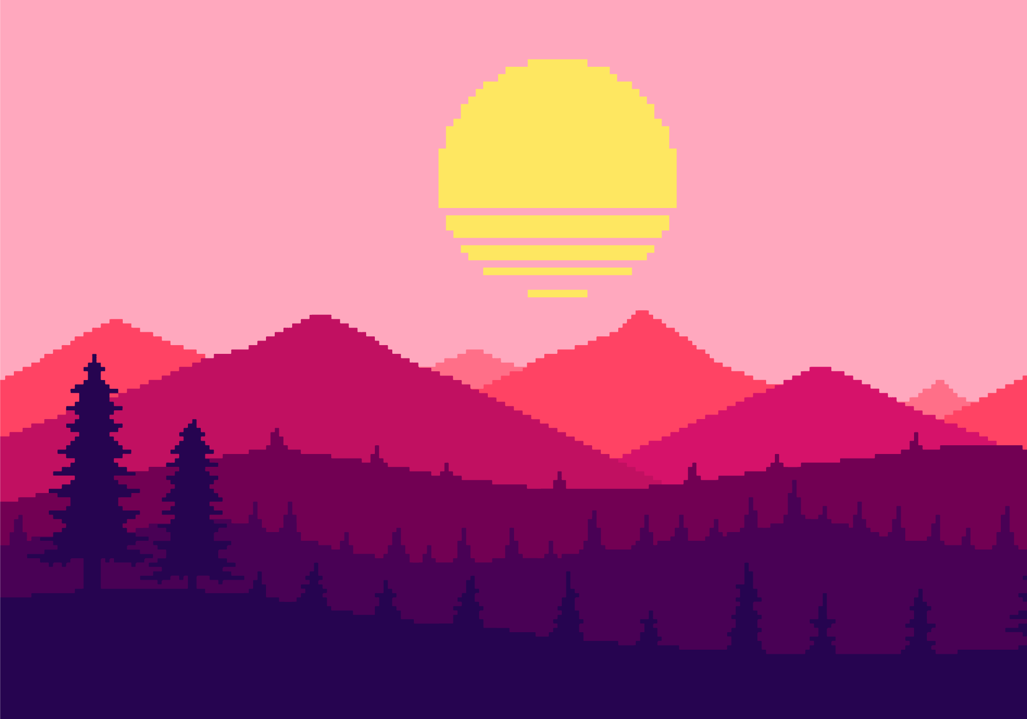 Covor vinil cu aspect de natura vedere munte la apus - TenStickers